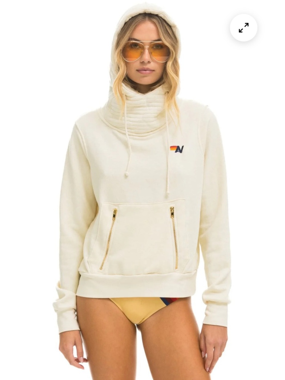 Aviator Nation White Ninja Hoodie